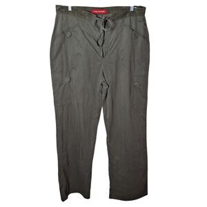VTG Gloria Vanderbilt Women 12 Olive Green Gorpcore Cargo Straight Leg Pants